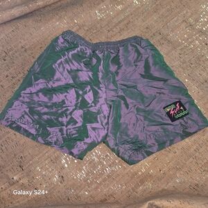 surf style Purple and Green Swim Shorts